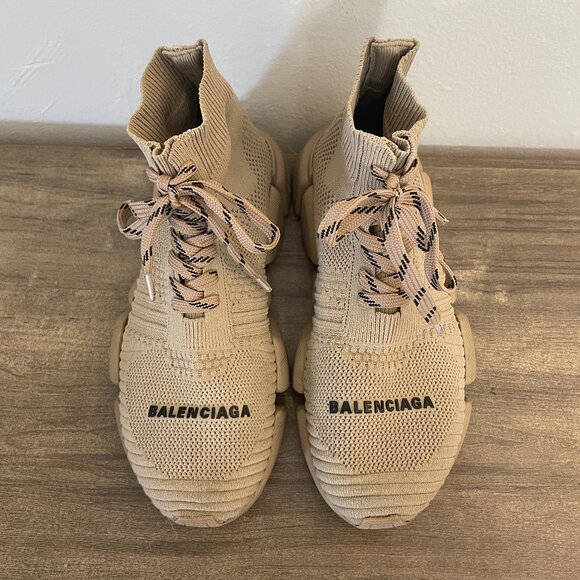 Balenciaga Speed 2.0 Lace-up Knit Sneaker in Beige size 36 - Picture 2 of 8